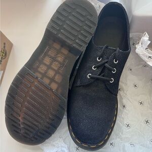 Dr. Martens black subtle glitter shoe